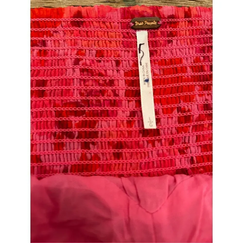 Free People Oh Lala Top Pink & Roses large